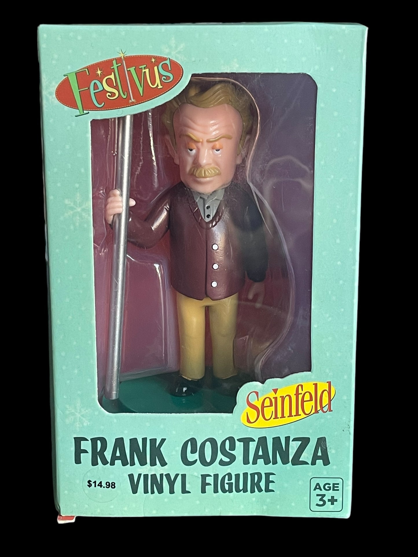 Festivus Seinfeld Frank Costanza Holding Pole Vinyl Figure Rare