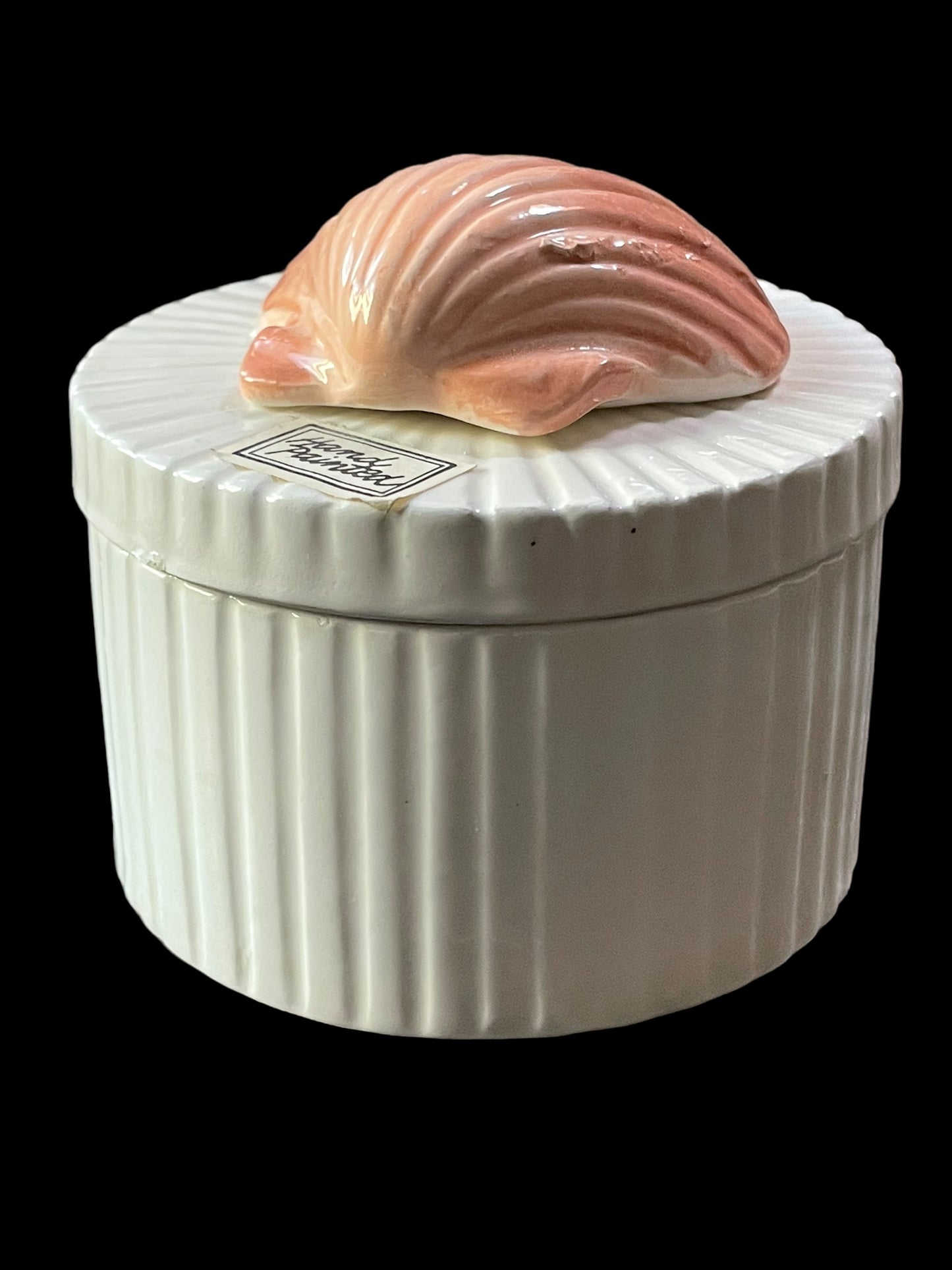 1978 Hand Painted Fitz and Floyd 2" Seashell Trinket Box