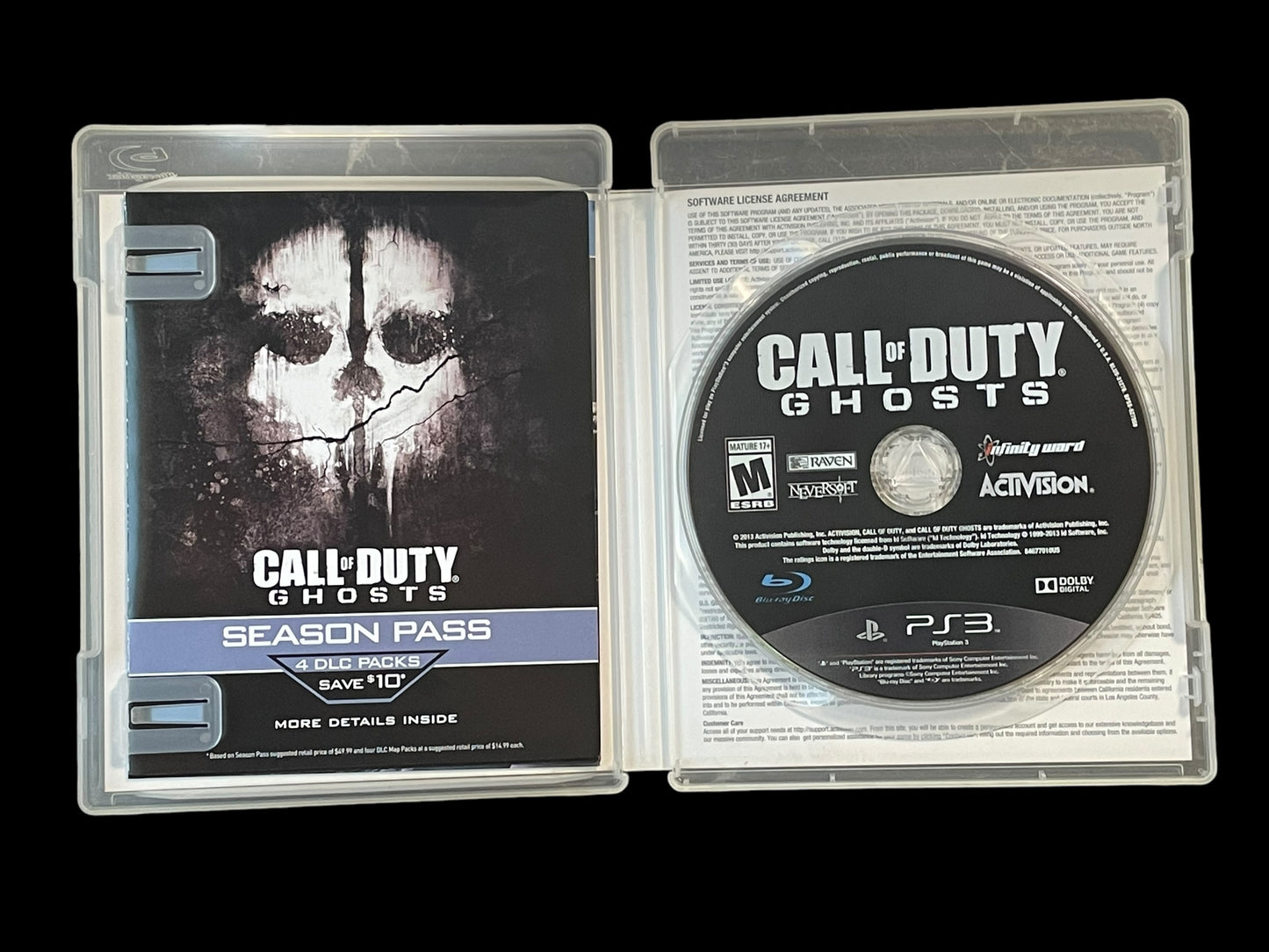 2013 Call of Duty Ghosts Sony PS3 Playstation Complete Game