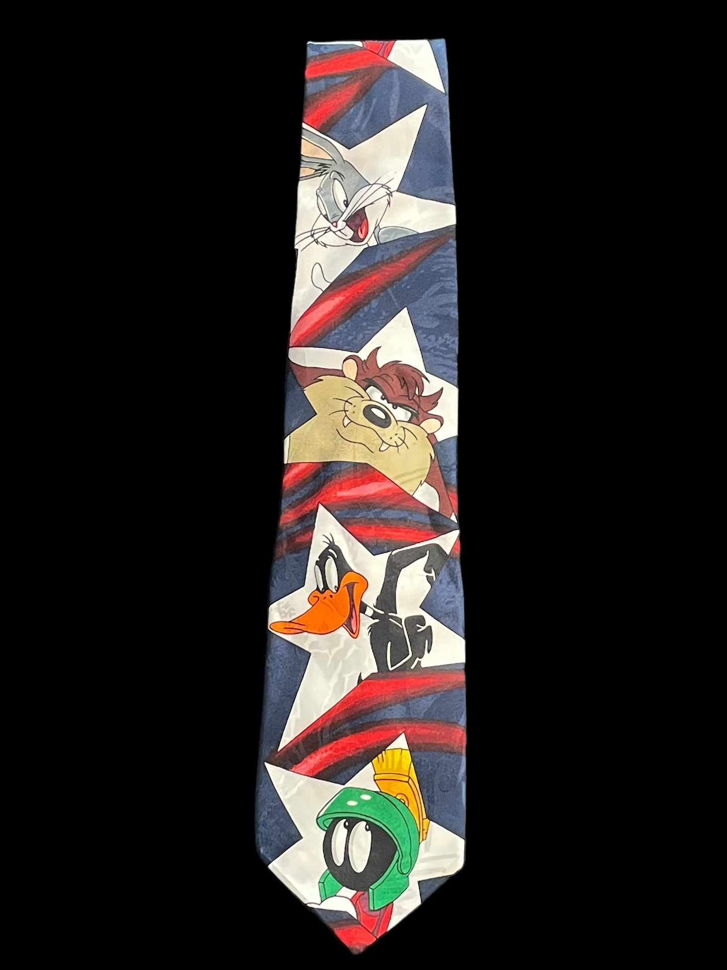 1995 Warner Bros Looney Tunes Mania Tie Bugs Bunny, Taz, Daffy Duck, Marvin