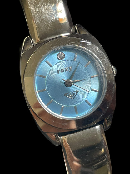 Vintage Roxy Blue Dial Stainless Steel Band Women Watch