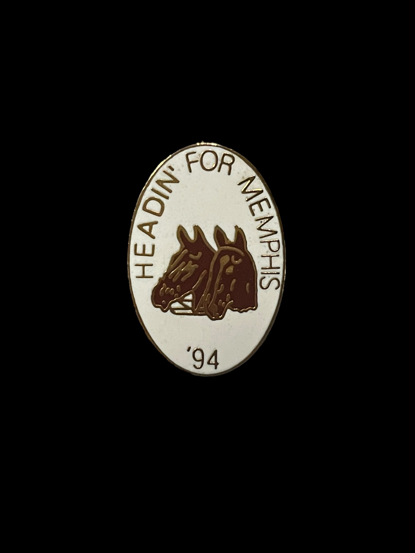 1994 Heading For Memphis '94 Horse Brooch Pin