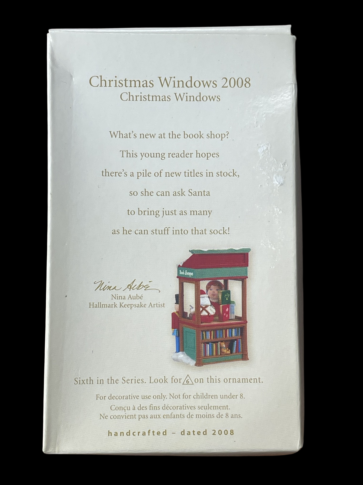 2008 Hallmark Keepsake Ornament Christmas Window #6, Club Ornament