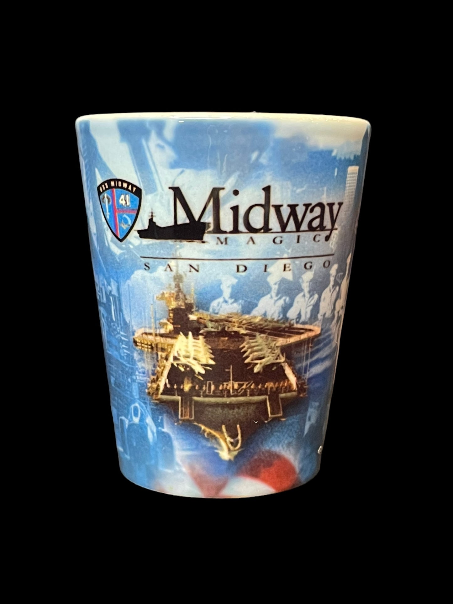 USS Midway Magic Shot Glass