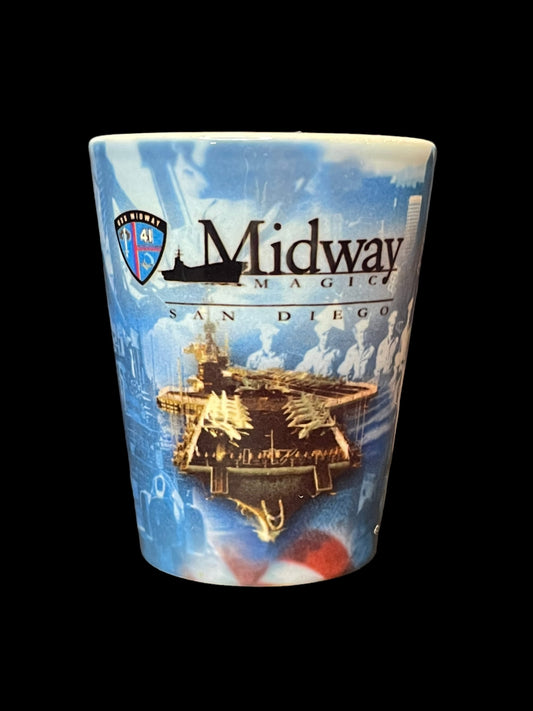 USS Midway Magic Shot Glass