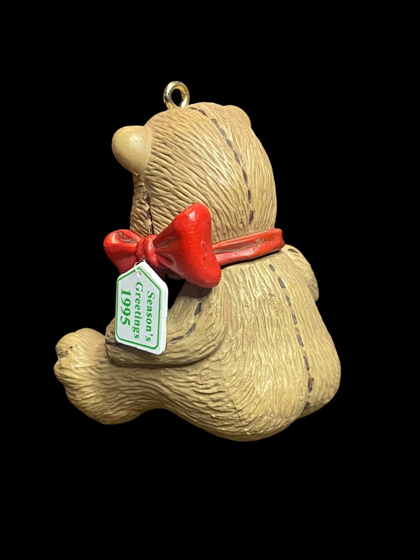 1993 Longs Drug Limited Edition 1995 Christmas Friends #4 Teddy Bear & Cat Ornament