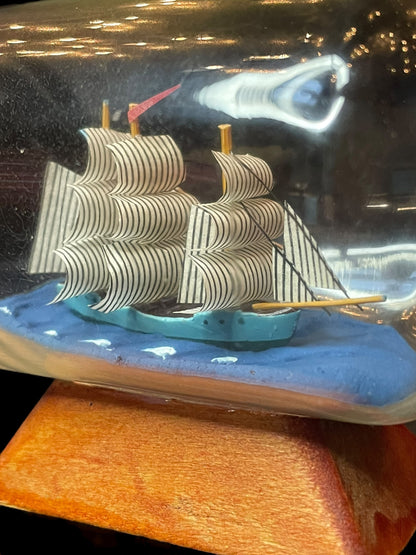 Two Vintage Small Ship in a Bottle