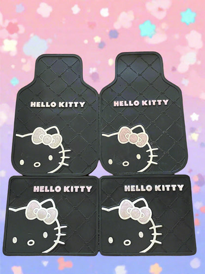 2012 4PC Set Sanrio Hello Kitty Rubber Car Floor Mats