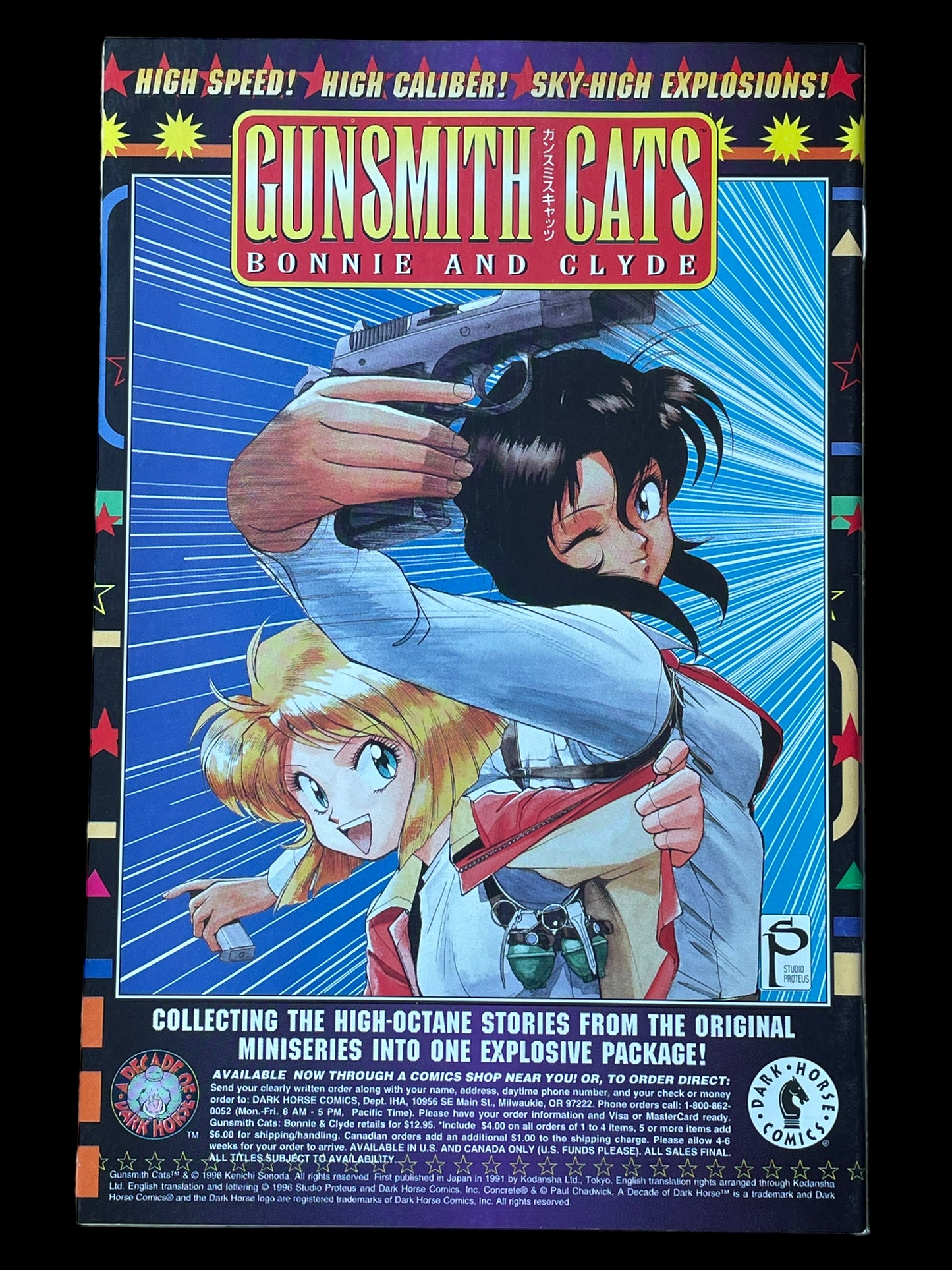 Gunsmith Cats: The Return of the Gray #2 Sept 1996 Dark Horse Comics Book