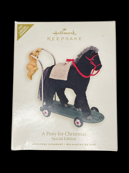 2008 Hallmark Keepsake Ornament A Pony For Christmas, Colorway