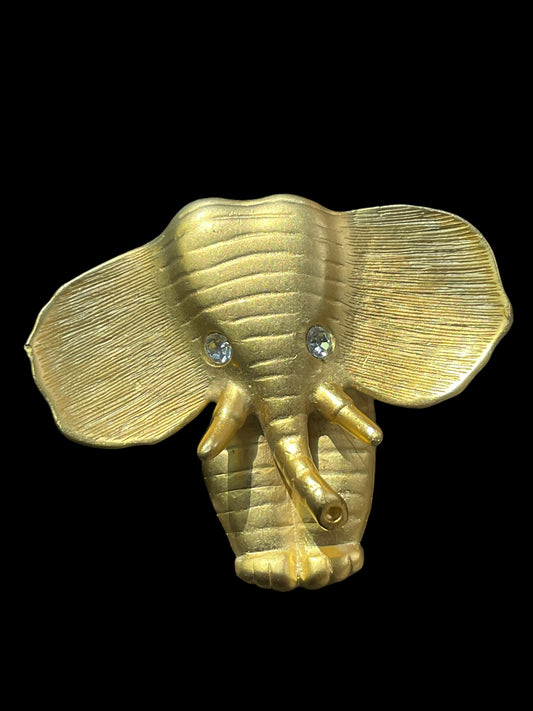 Vintage Norma Jean Gold Tone Elephant Pendant