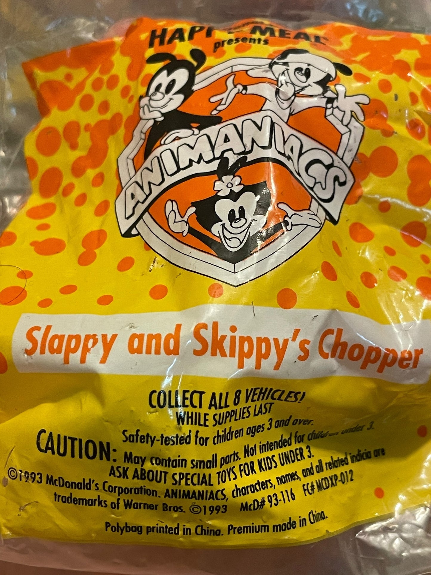 1993 Animaniac Slappy and Skippy's Chopper McDonald's Happy Meal Toy