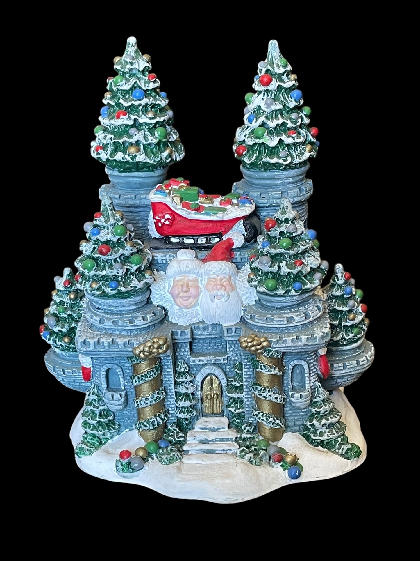 Rare Spoontiques Christmas Santa Claus Decorative Castle Figurine