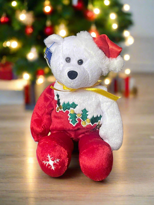 1999-2000 Limited Treasures Bean Bear Plush The Christmas Bear