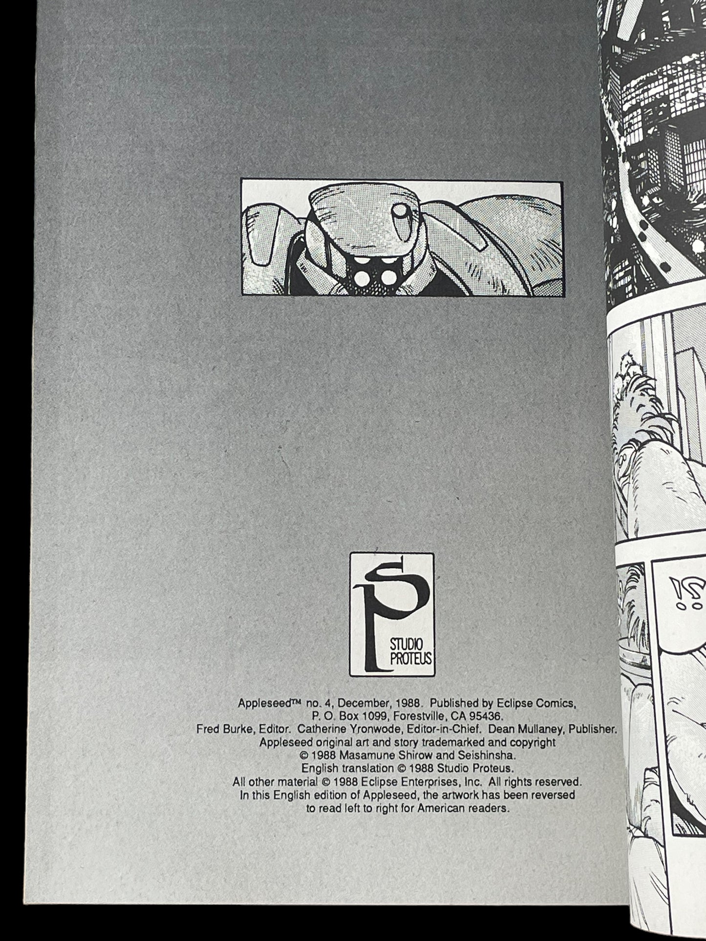 Appleseed Book 1 Volume 4 Dec 1988