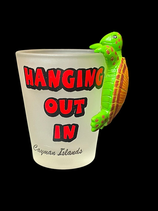 Hanging Out In Cayman Island Turtle Shot Glass