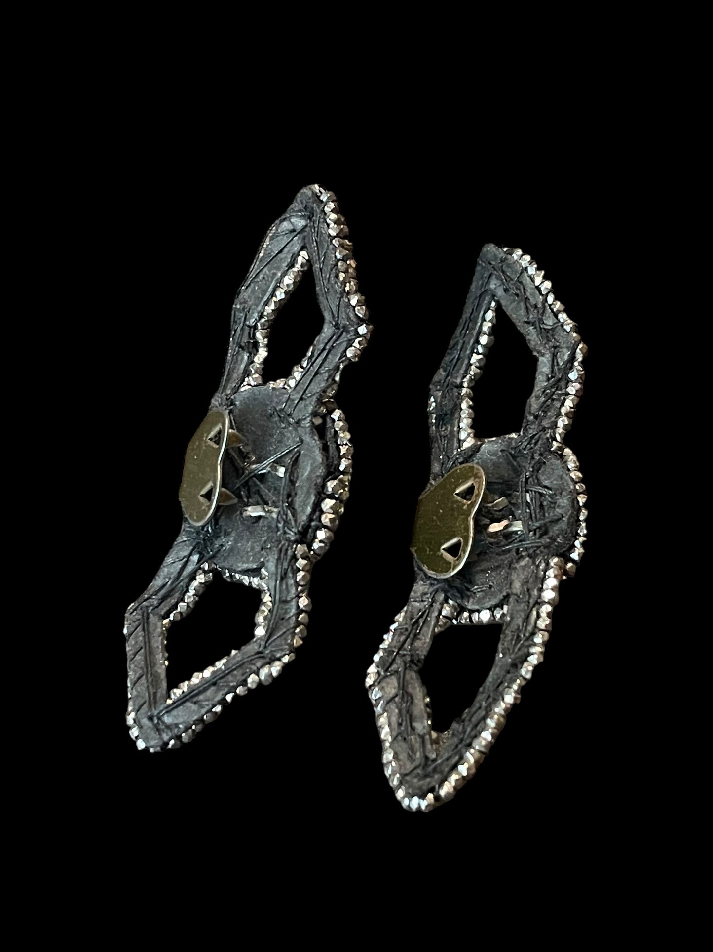 Pair of Vintage Steel Cut Beaded Shoe Clips