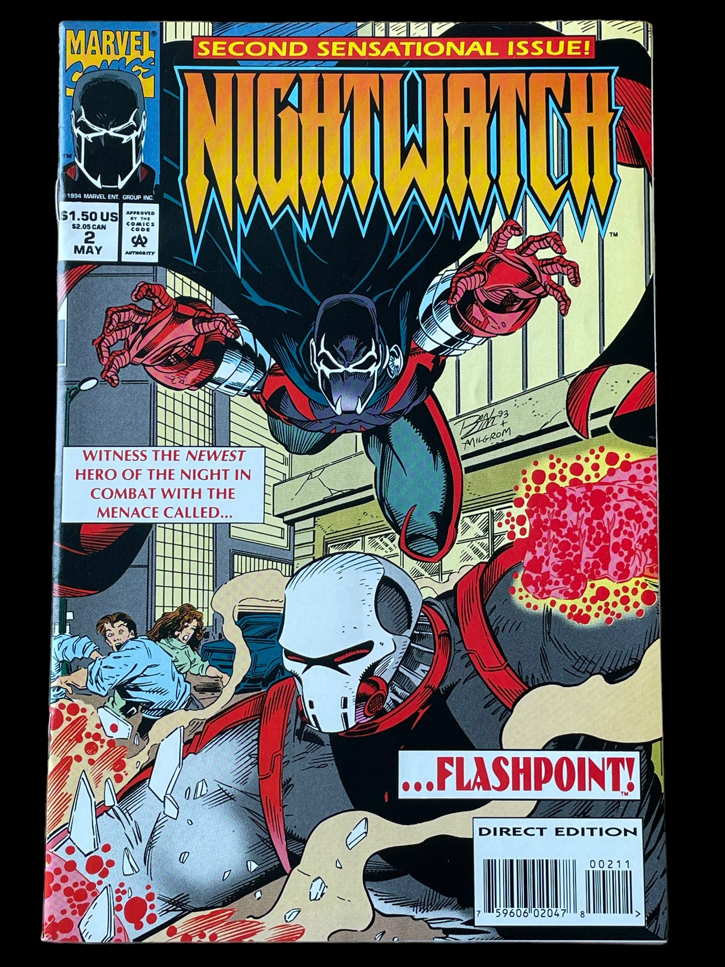 Nightwatch #2 May 1994 Marvel Comics Book