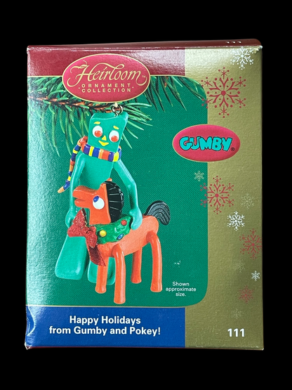 2004 Carlton Cards Heirloom Happy Holidays from Gumby & Pokey Christmas Ornament