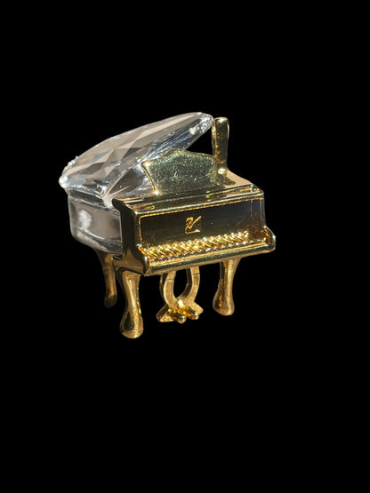 Swarovski Crystal Memories Figurine Gold Mini Grand Piano 173368 Retired