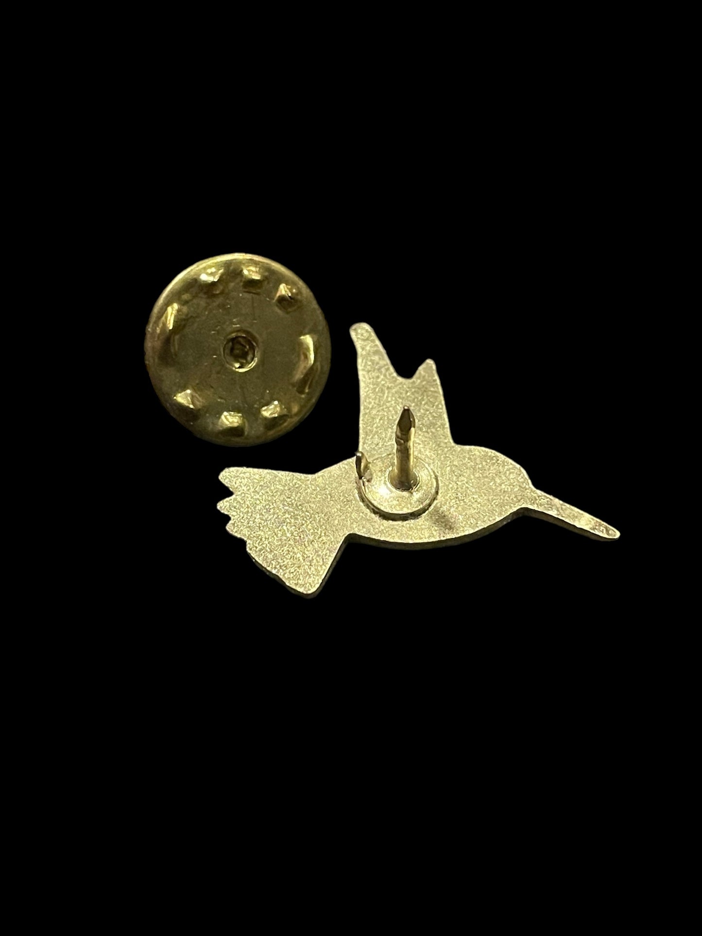 Gold Tone Hummingbird Brooch Pin