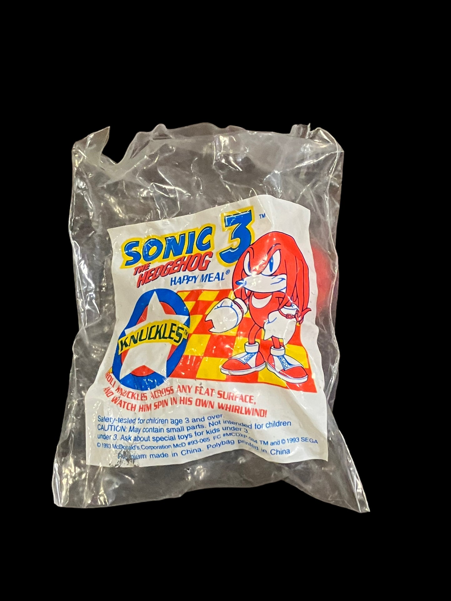 1993 Sonic 3 The Hedgehog Complete Set w/o U3 McDonald's Happy Meal Toy