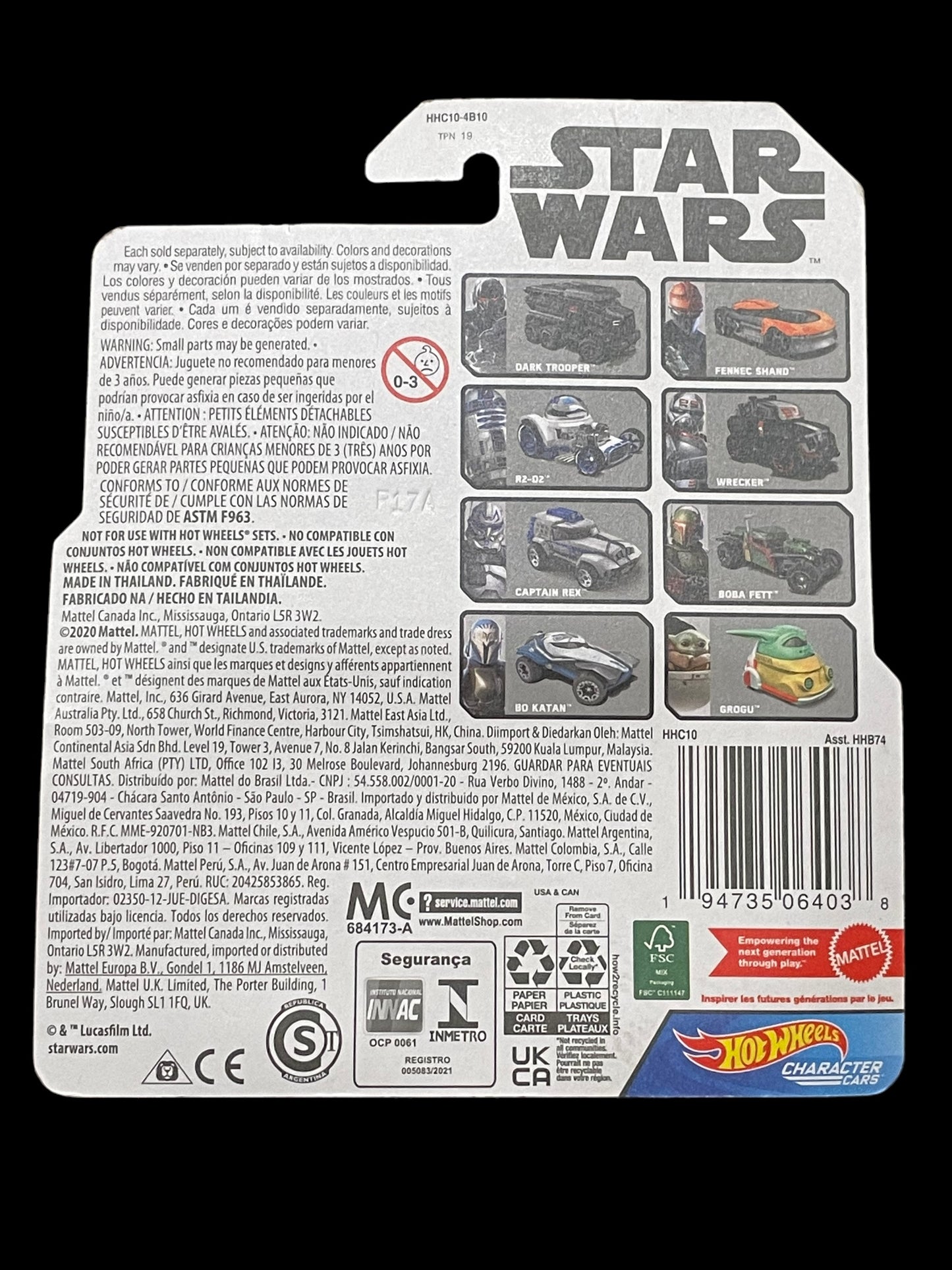 2020 Hot Wheels Star Wars Character Cars Captain Rex