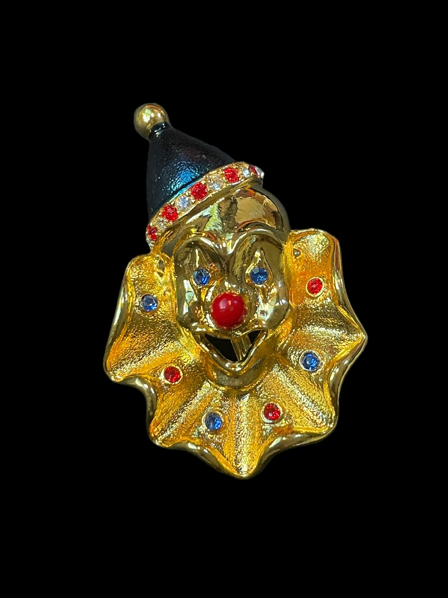 Vintage Gerry's Gold Toned Clown Brooch Pin