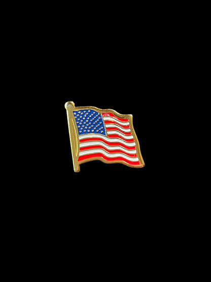 Vintage Mini USA American Flag Enamel Brooch Pin