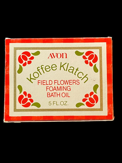 Avon Koffee Klatch Field Flowers Foaming Bath Oil 5oz Full