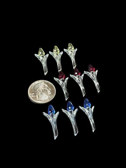 Swarovski Crystal Red, Blue and Yellow Display Tulips 600347