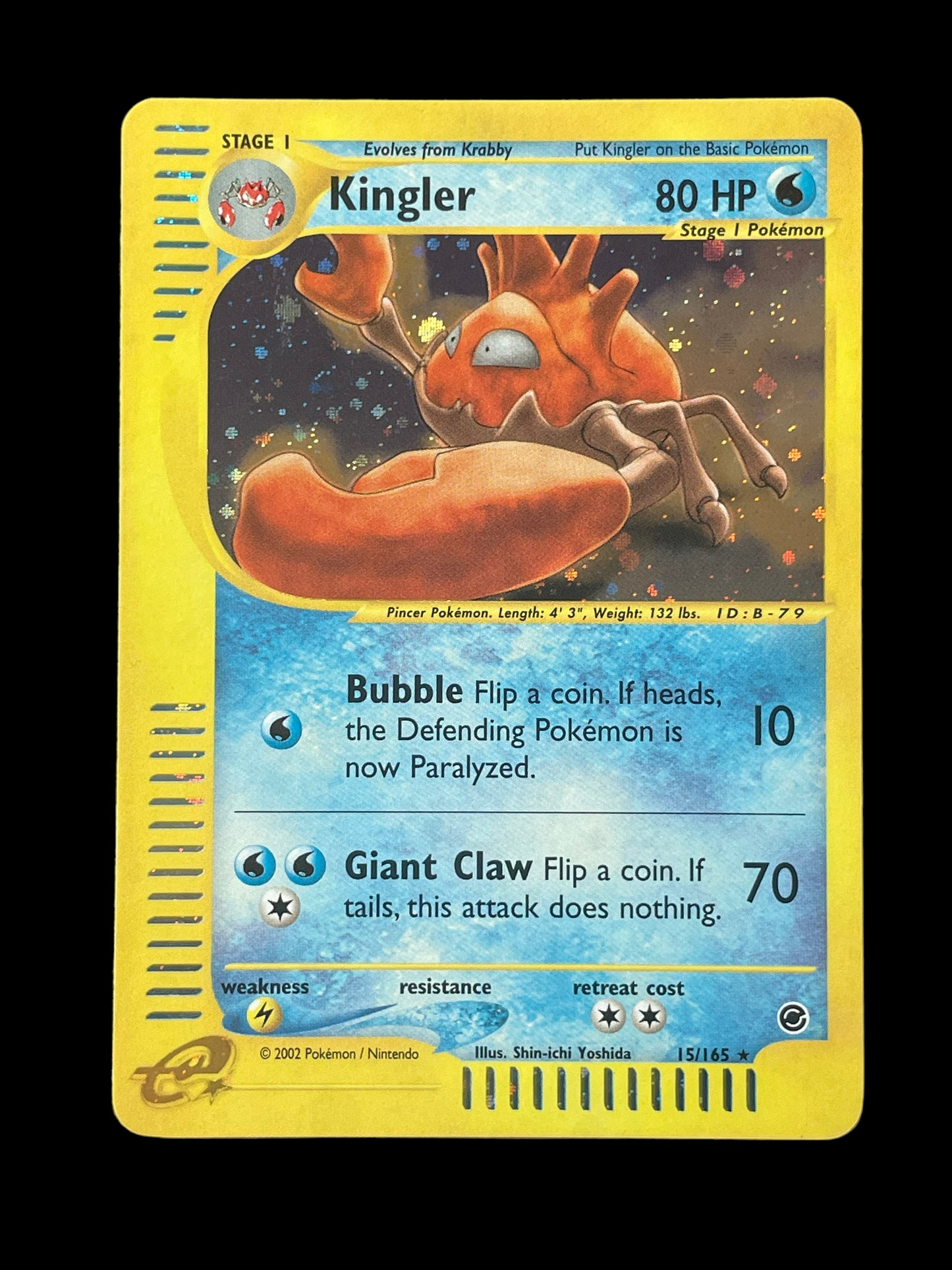 Kingler #15 Pokemon Expedition Graded MINT+ 9.5