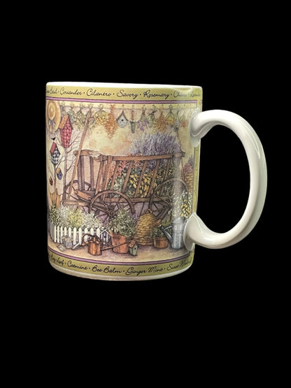 1997 Lang and Wise The Herb Wagon by Sherri Baldwin Collector Coffee Mug