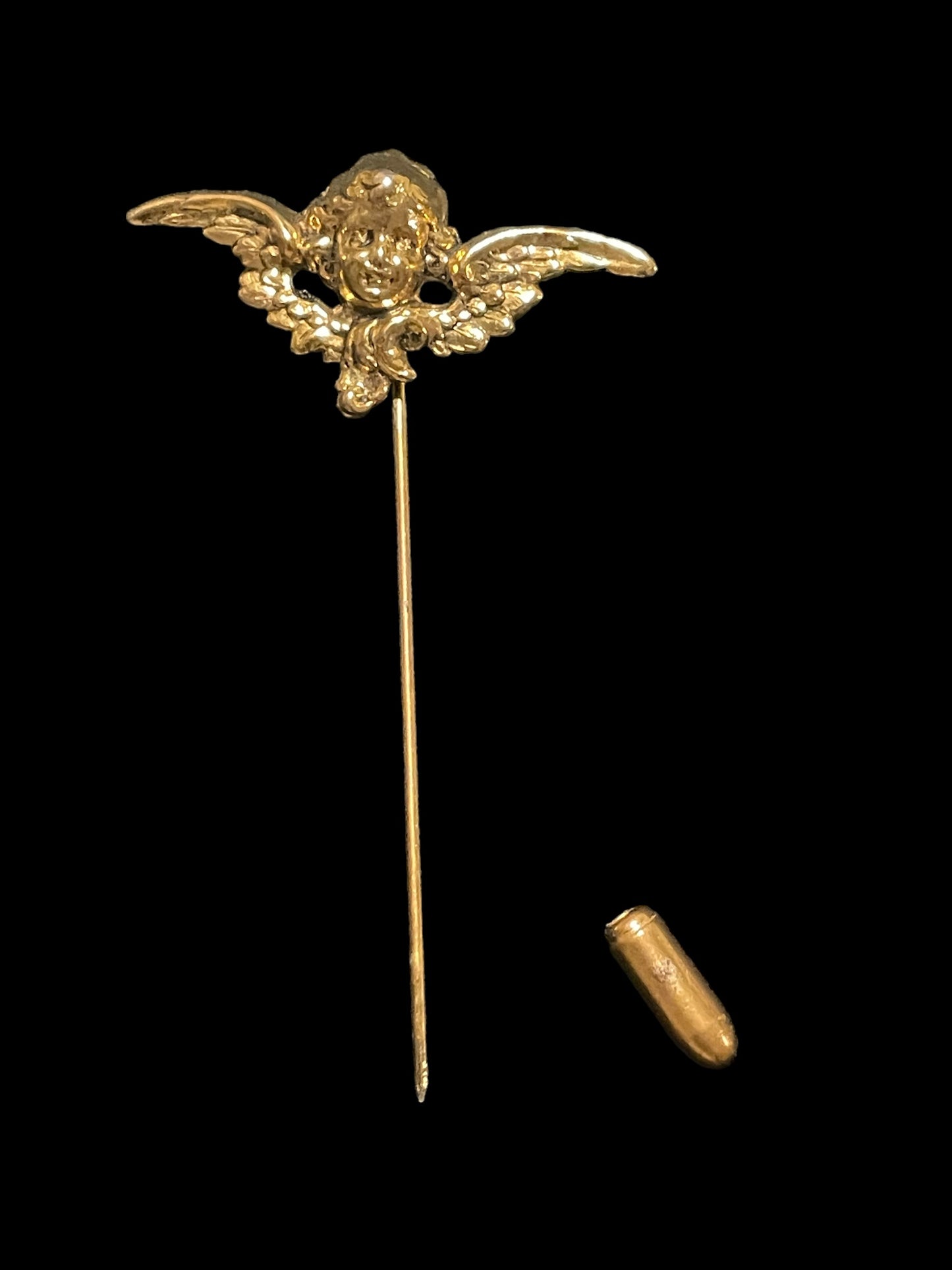 Vintage Angel Gold Tone Stick Pin