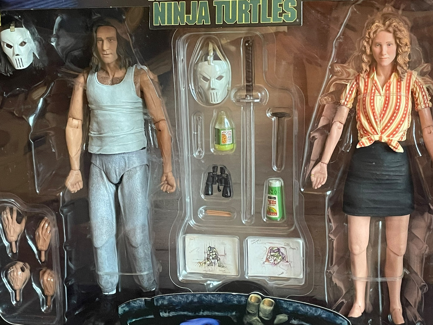 2021 NECA Nickelodeon Teenage Mutant Ninja Turtles Casey Jones & April O'Neil Action Figure New