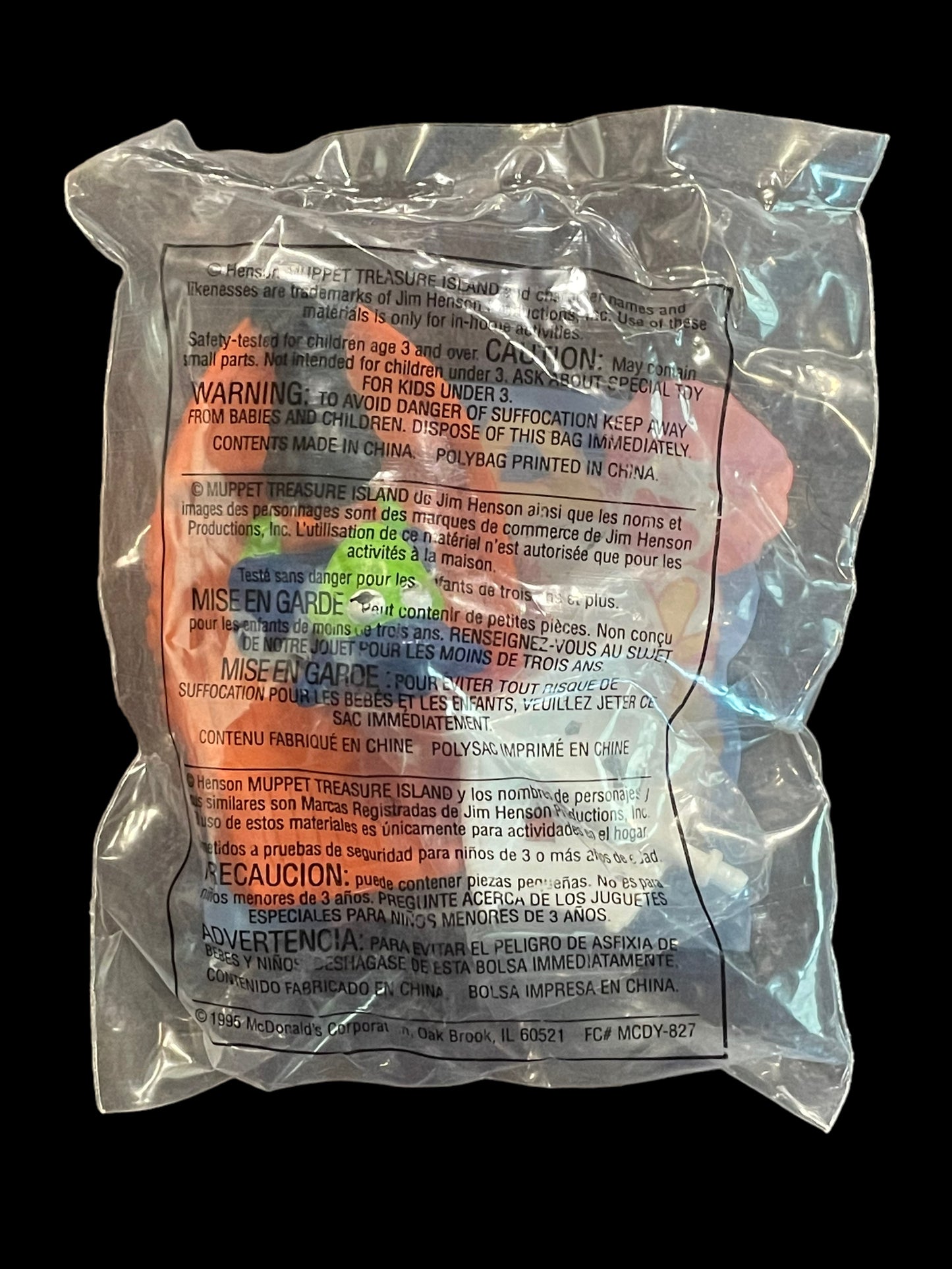 1995 Muppet Treasure Island Kermit McDonald's Happy Meal Toy