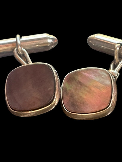 Vintage Genuine Kreisler Quality USA Dangling Style Abalone Cufflinks