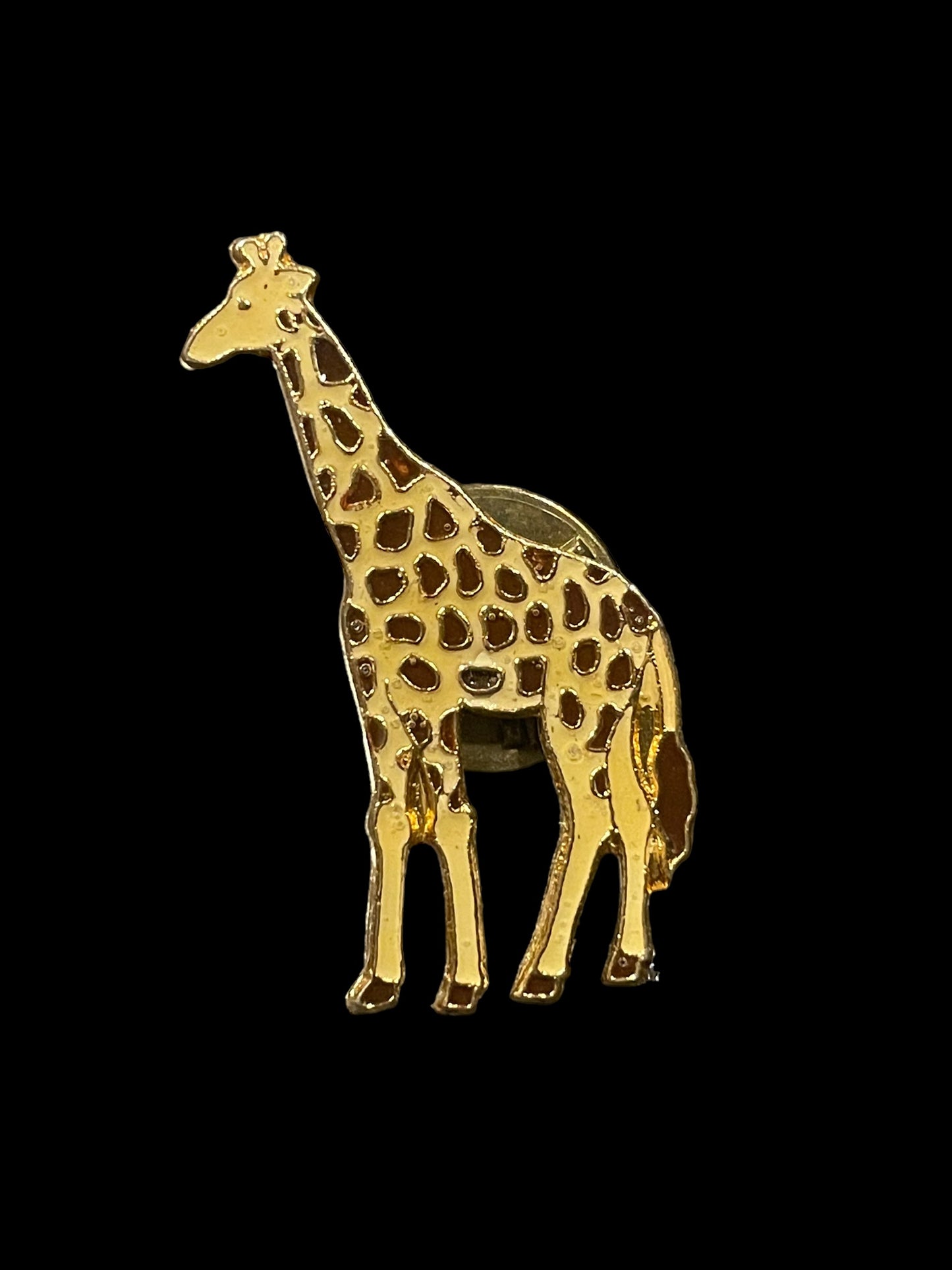 Vintage Giraffe Enamel Brooch Pin