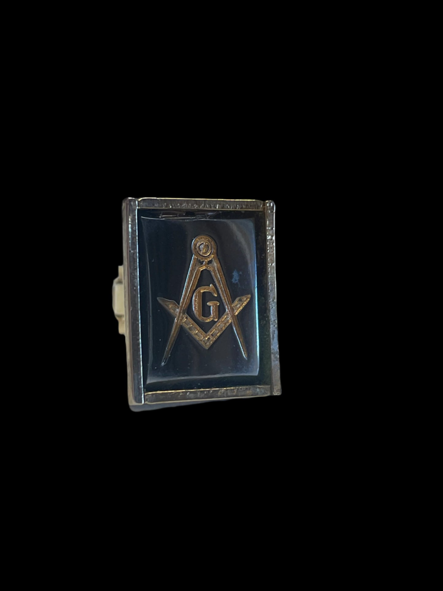 Pair of Men Freemason Masonic Lodge Rectangle Cufflinks Vintage