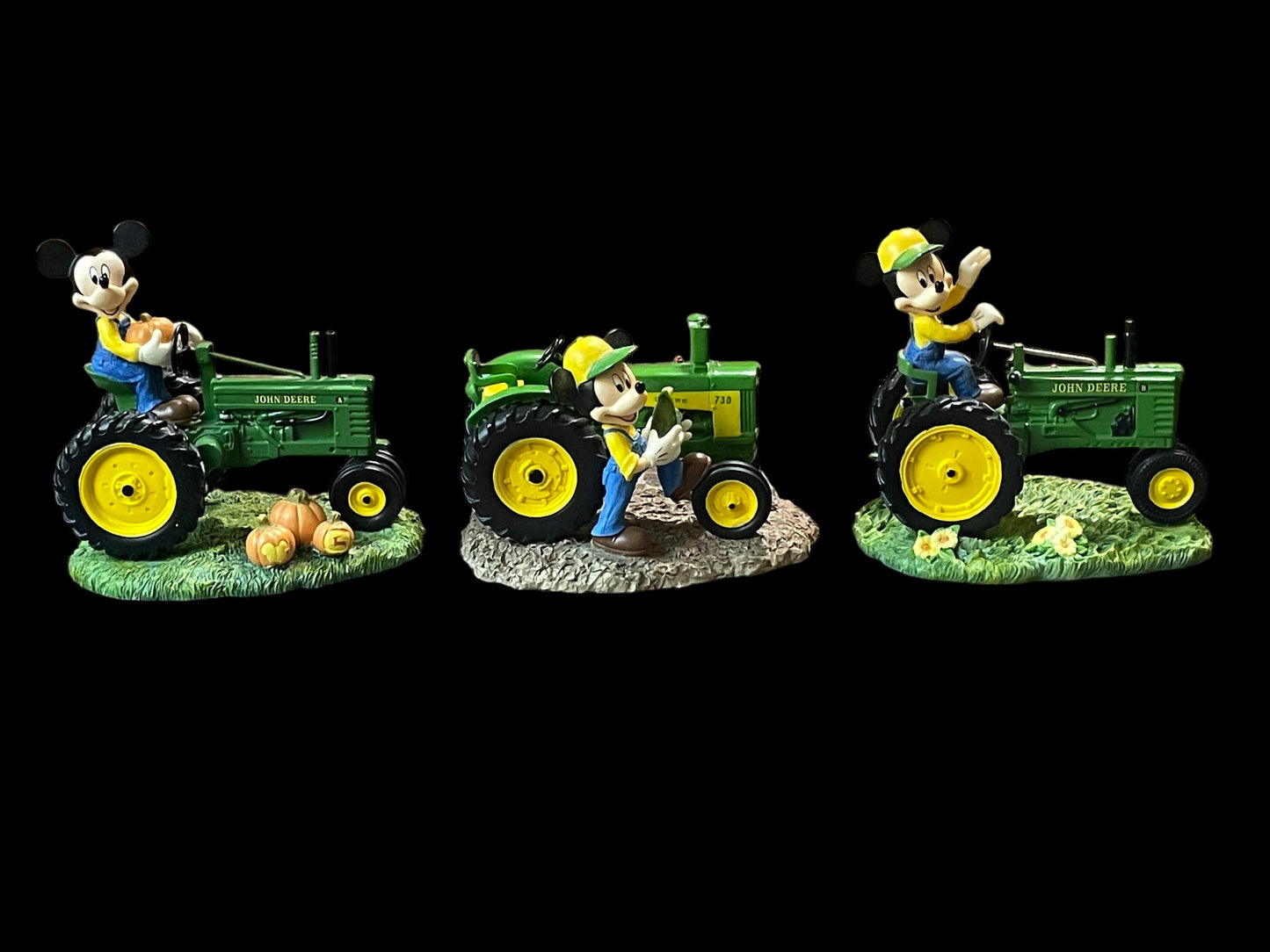 2007 Disney Mickey's Farm Livin' with John Deere Figurines Set of 3