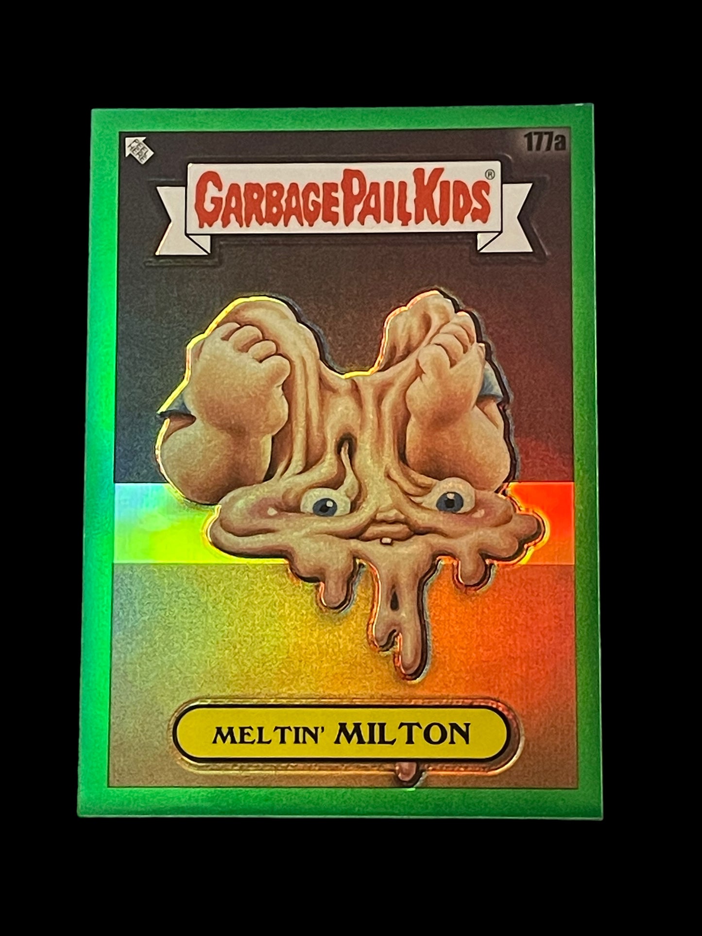 Garbage Pail Kids Meltin' Milton Green Chrome #177a 91/299