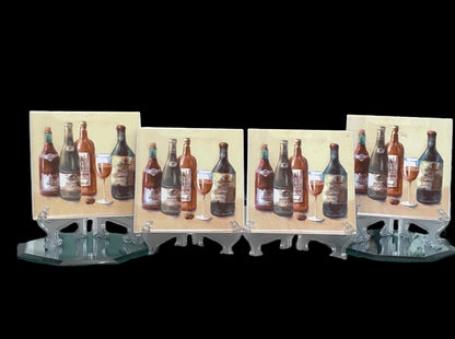 Ceramic Wine Bottles Decorative Tile Coasters