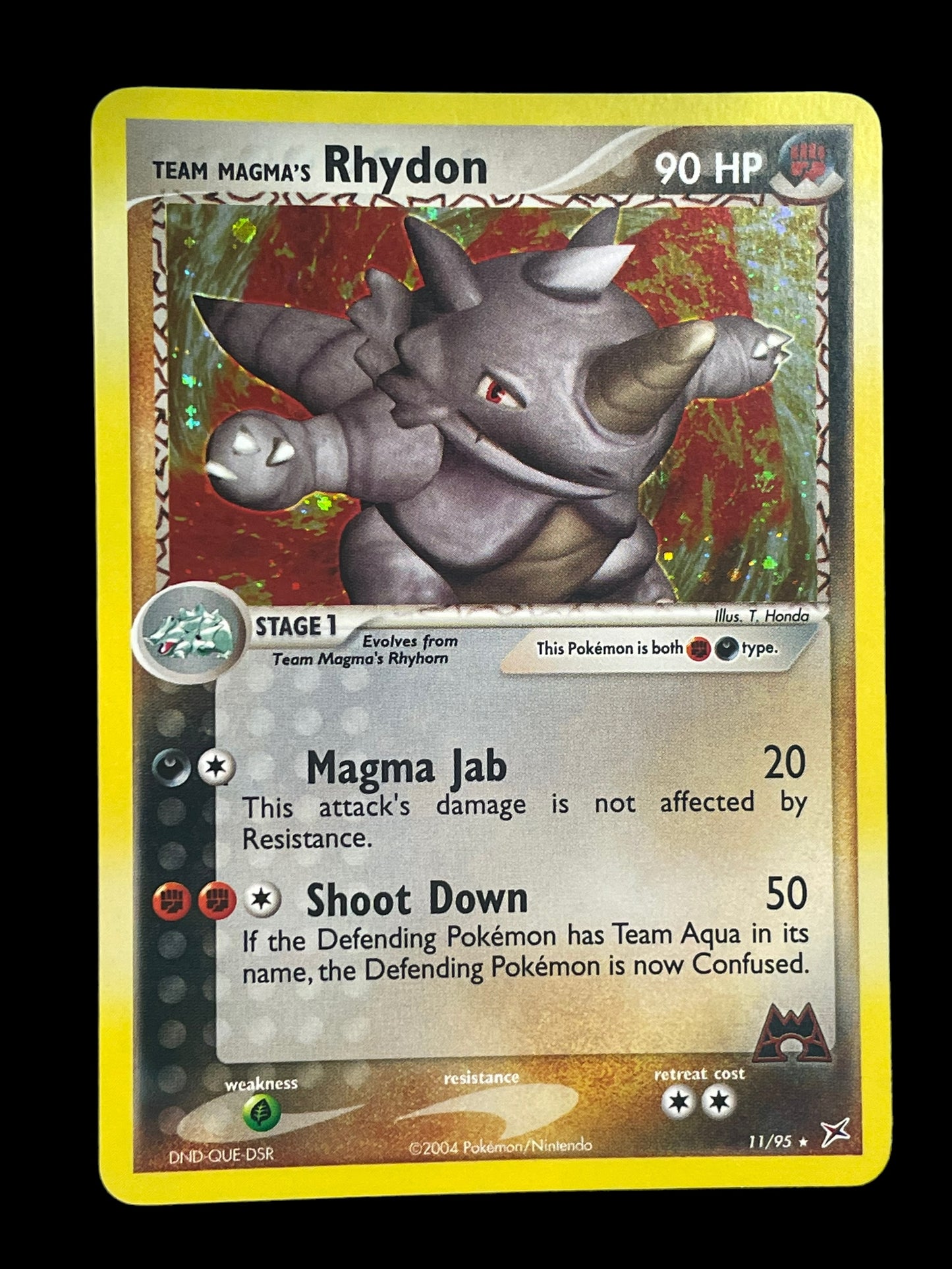 Rhydon #11 Pokemon Team Magma & Team Aqua Graded MINT 9