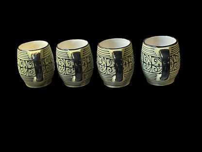 Handmade Ceramic Coffee Mug Set of 4