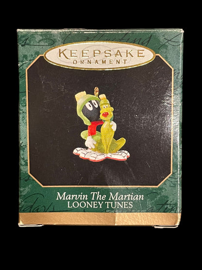 1998 Hallmark Keepsake Ornament Looney Tunes Mini Marvin The Martian & K9