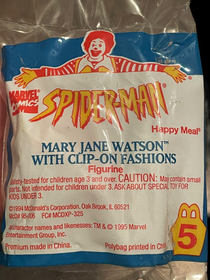 1994 Spider-Man Mary Jane Watson with Clip-On Fashions McDonald's Happy Meal Toy