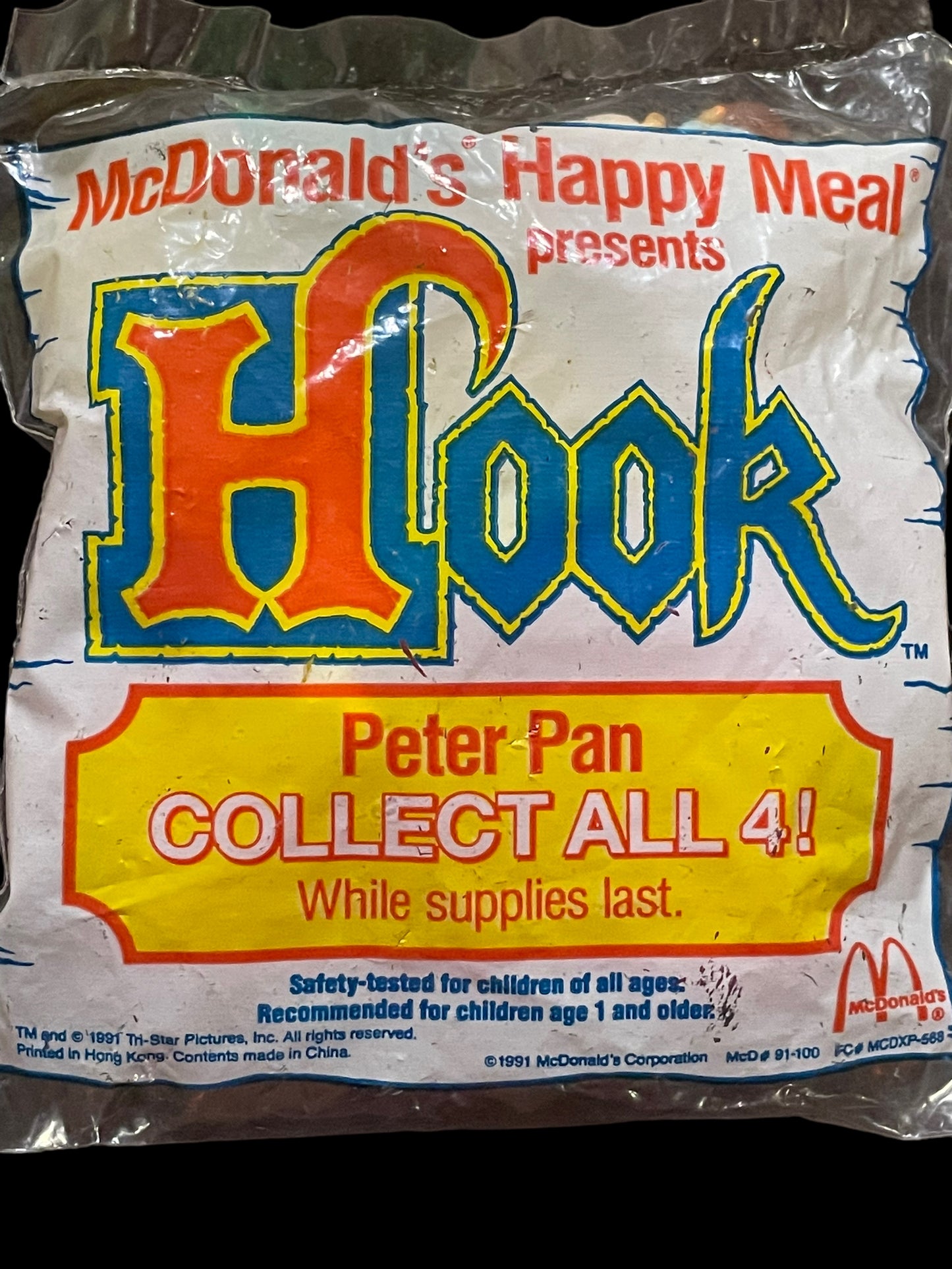 1991 Hook Peter Pan McDonald's Happy Meal Toy