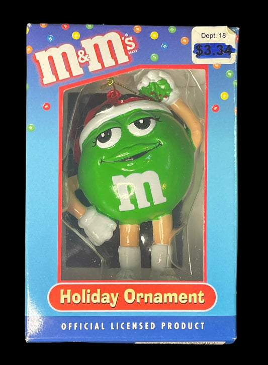 Kurt Adler Green M&M Christmas Holiday Ornament