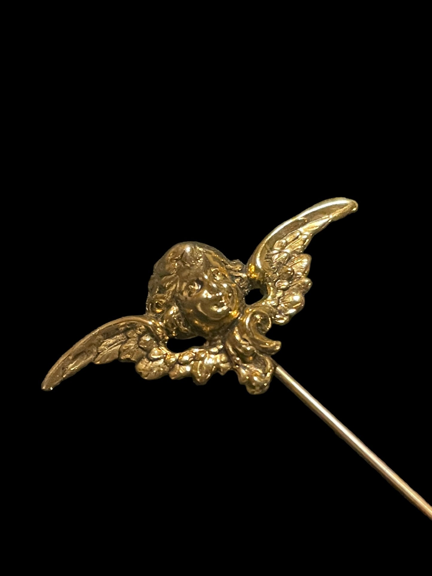 Vintage Angel Gold Tone Stick Pin