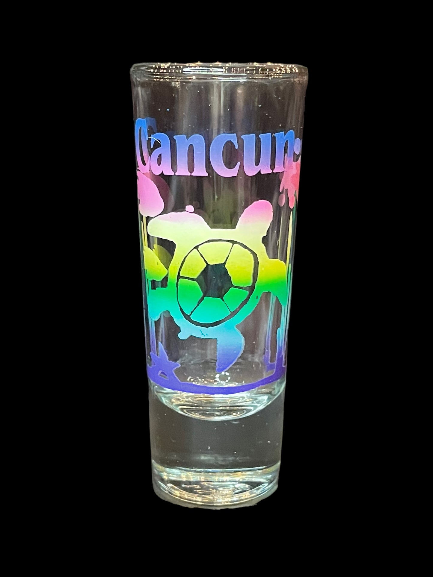 Cancun Rainbow Turtle Tall Shot Glass